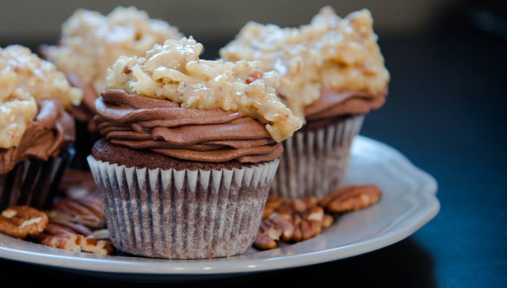 German Chocolate cupcake