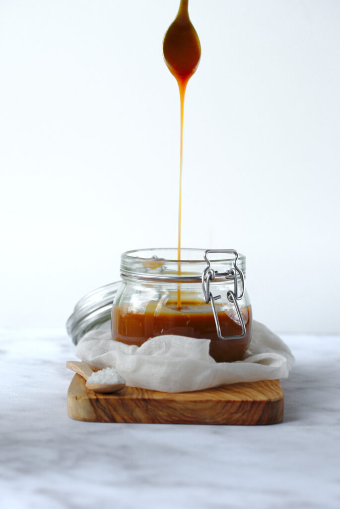 Picture of jar of salted butter caramel sauce