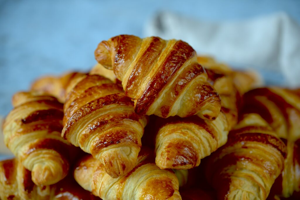 Picture of a pile of croissants