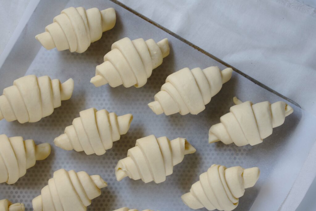 picture of croissants before baking