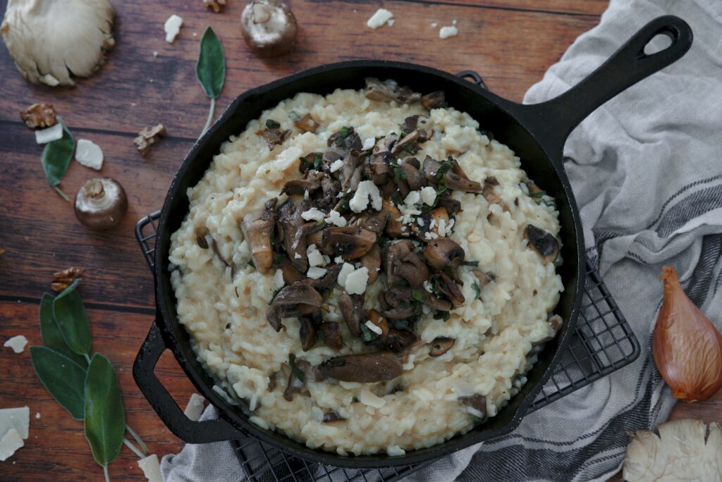 picture of mushroom risotto