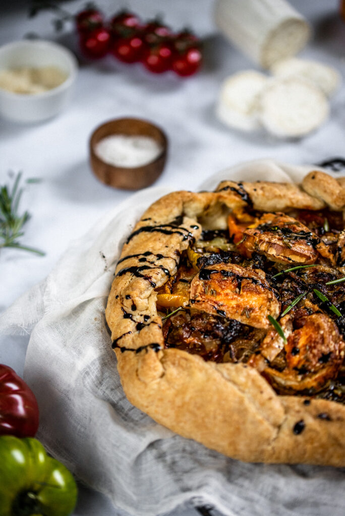 picture of tomato & chevre tart