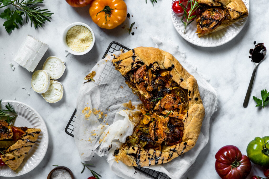 picture of tomato & chevre tart