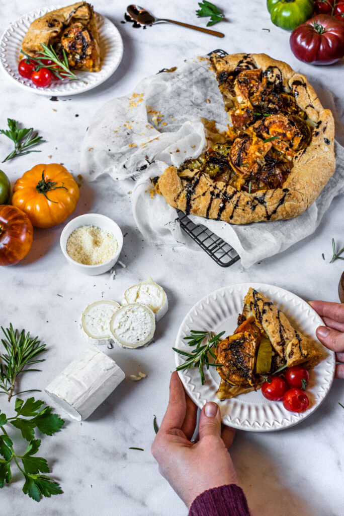 picture of tomato & chevre tart